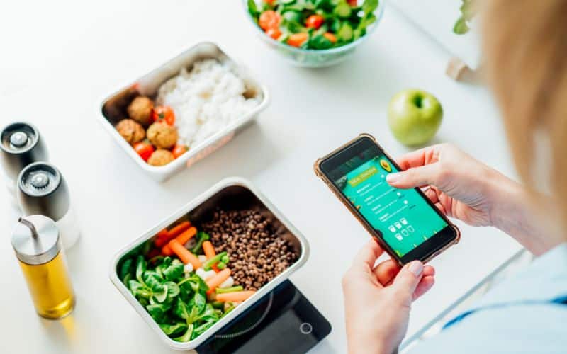 Craft a daily mobile online plan for weight loss centered around a nutritious diet