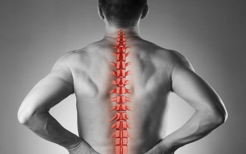 man back Spine Compression